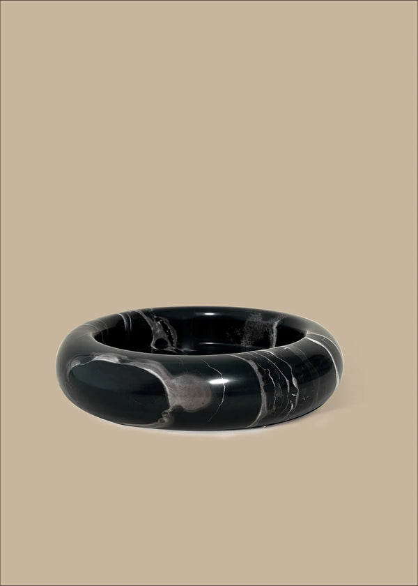 Halo Marble Tray - Black