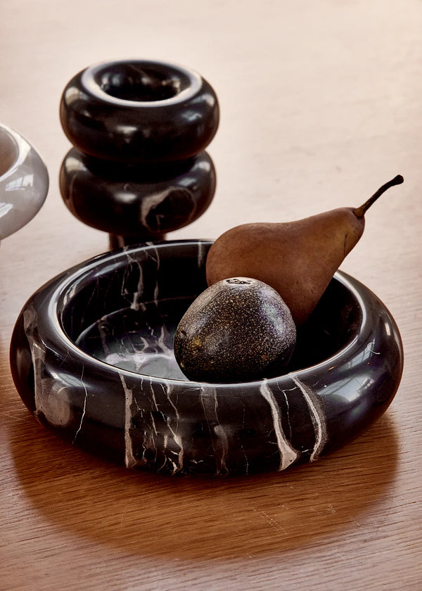 Halo Marble Tray - Black