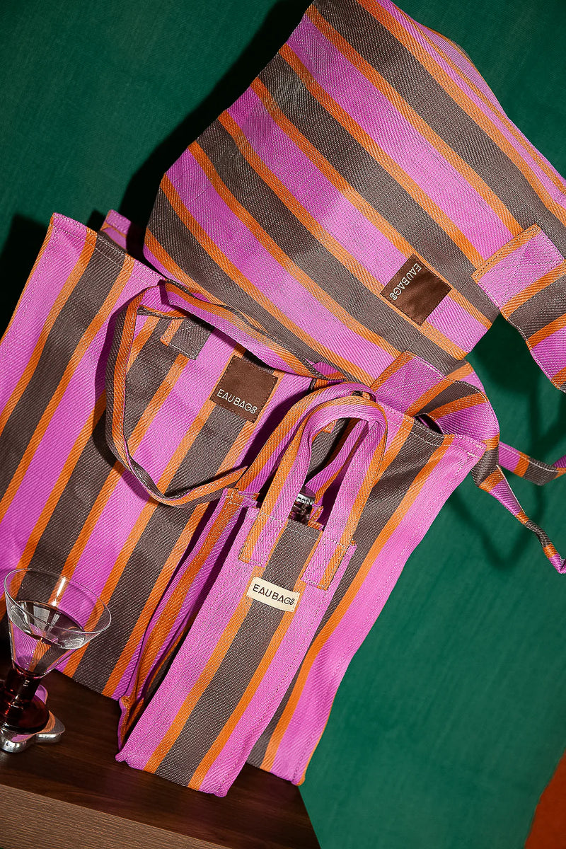 Tote - Fuchsia & Chocolate