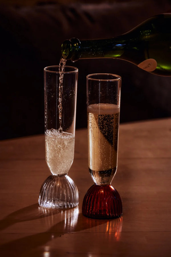 Kairos Champagne Flute (Set of 2)- Amber