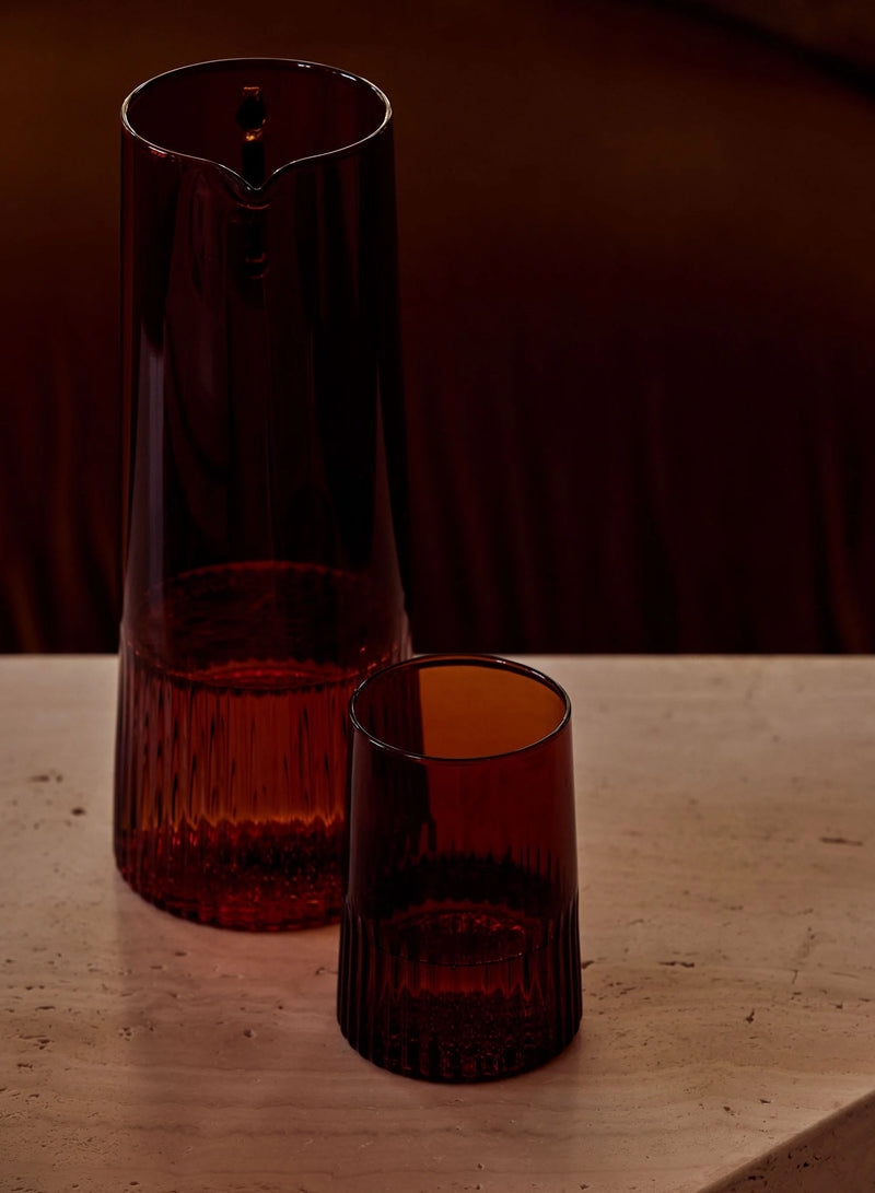 Kairos Water Glass (Set of 2) - Dark Amber