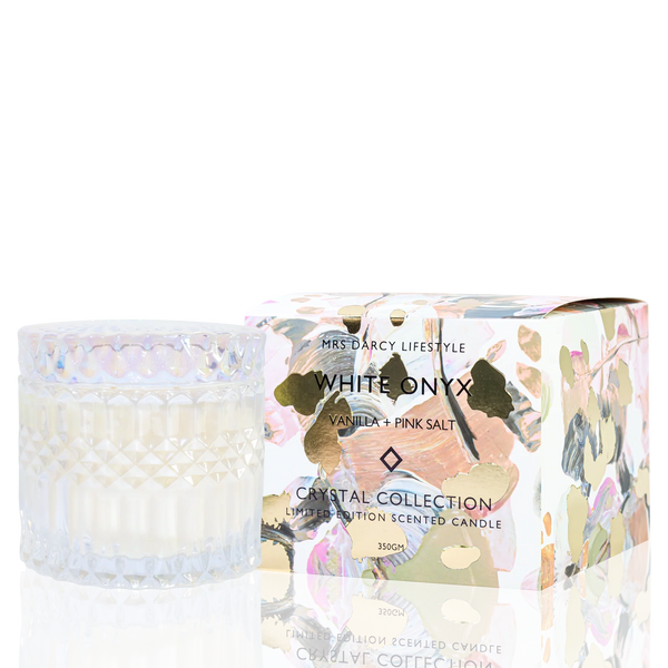 Candle White Onyx - Vanilla & Pink Salt