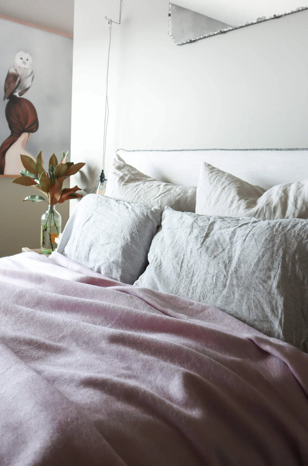Classic Alpaca Large Throw - Blush/Soft Lilac