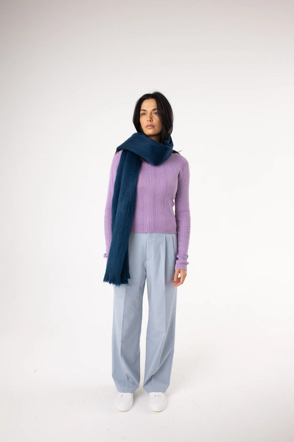 Classic Alpaca Scarf - Deep Ocean