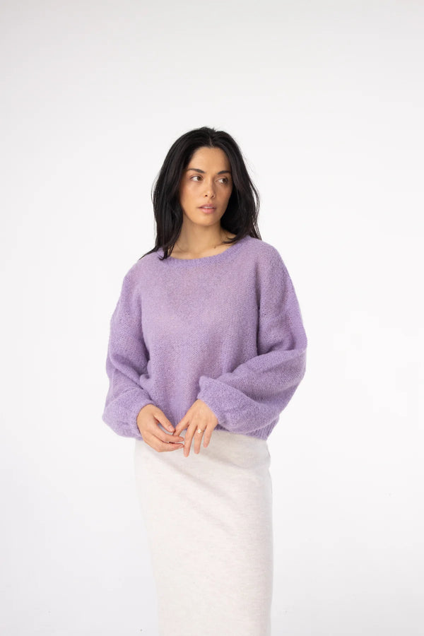 Gaia Crop Jumper - Lilac