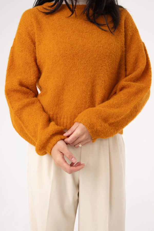 Gaia Crop Jumper - Oxide Orange