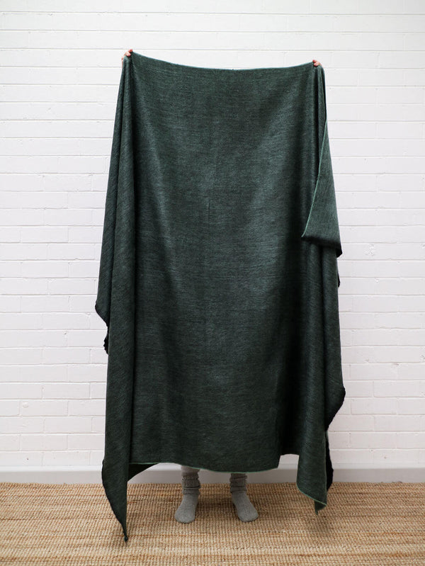 Classic Alpaca Large Throw - Forest