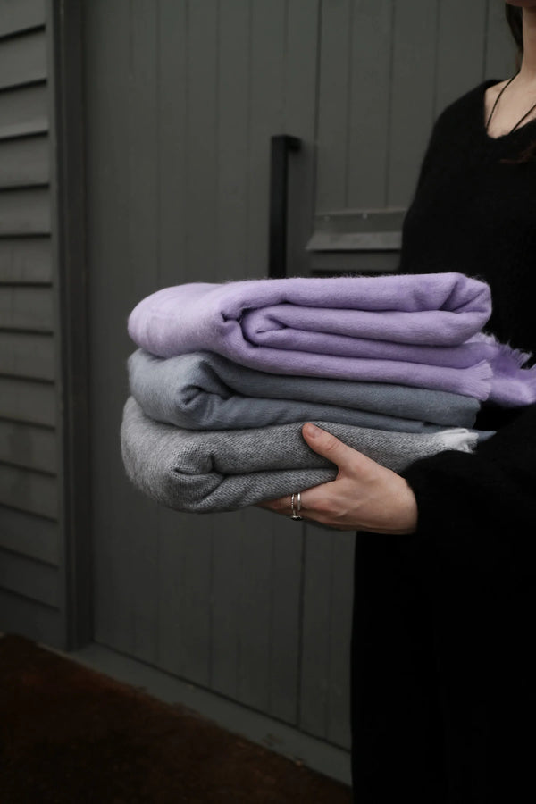 Classic Alpaca Large Throw - Lilac