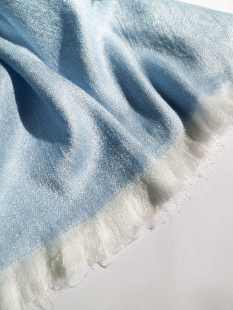 Classic Alpaca Large Throw - Sky