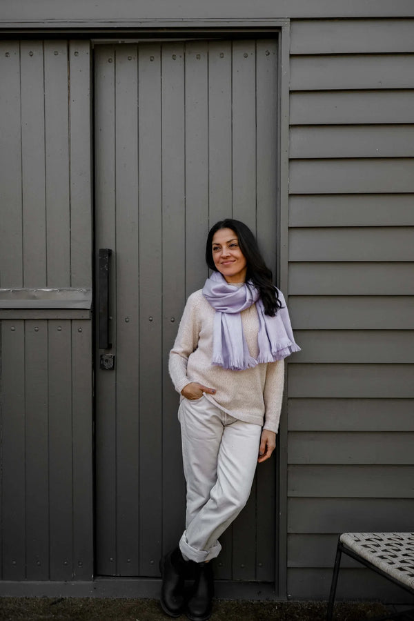 Classic Alpaca Scarf - Lilac