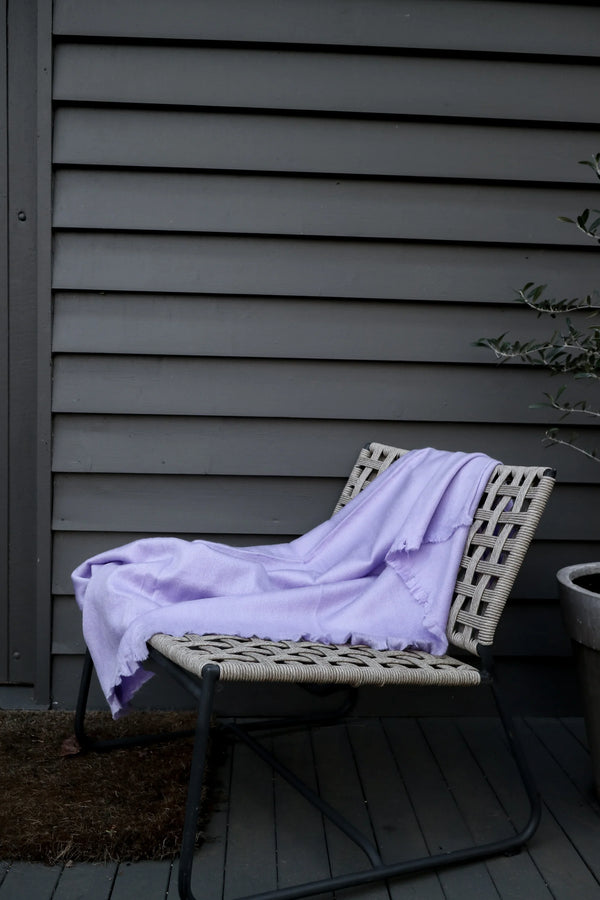 Classic Alpaca Large Throw - Lilac