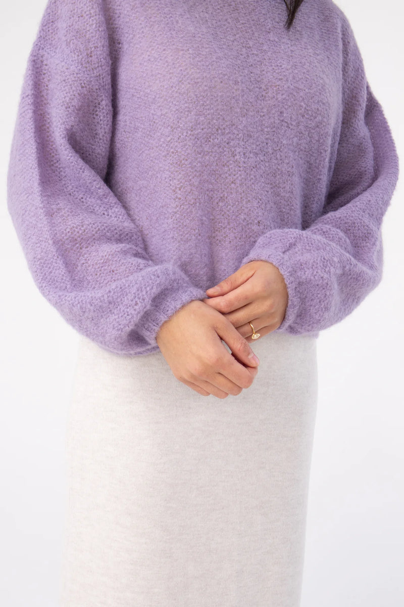 Gaia Crop Jumper - Lilac