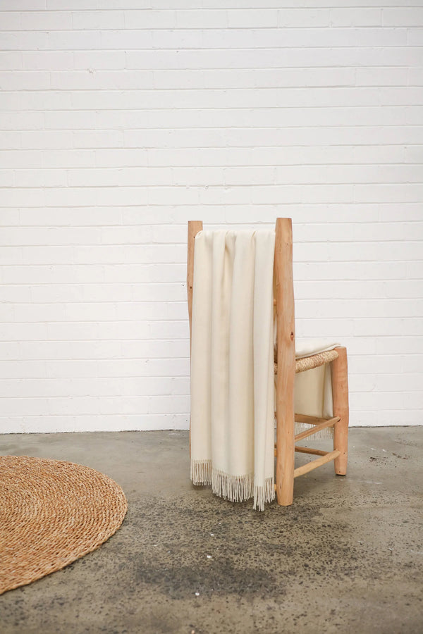 Baby Alpaca Blanket Scarf - Cream