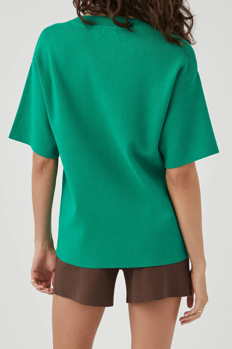 Arcaa Harper Organic Knit Tee - Emerald