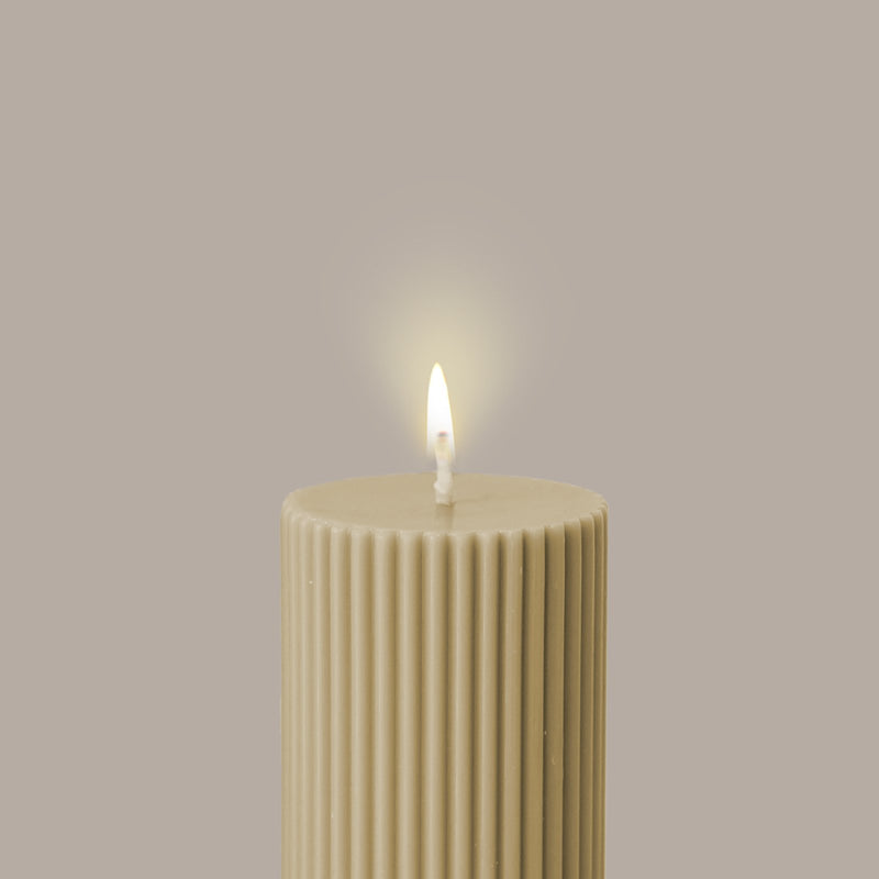 Wide Column Pillar Candle - Honey