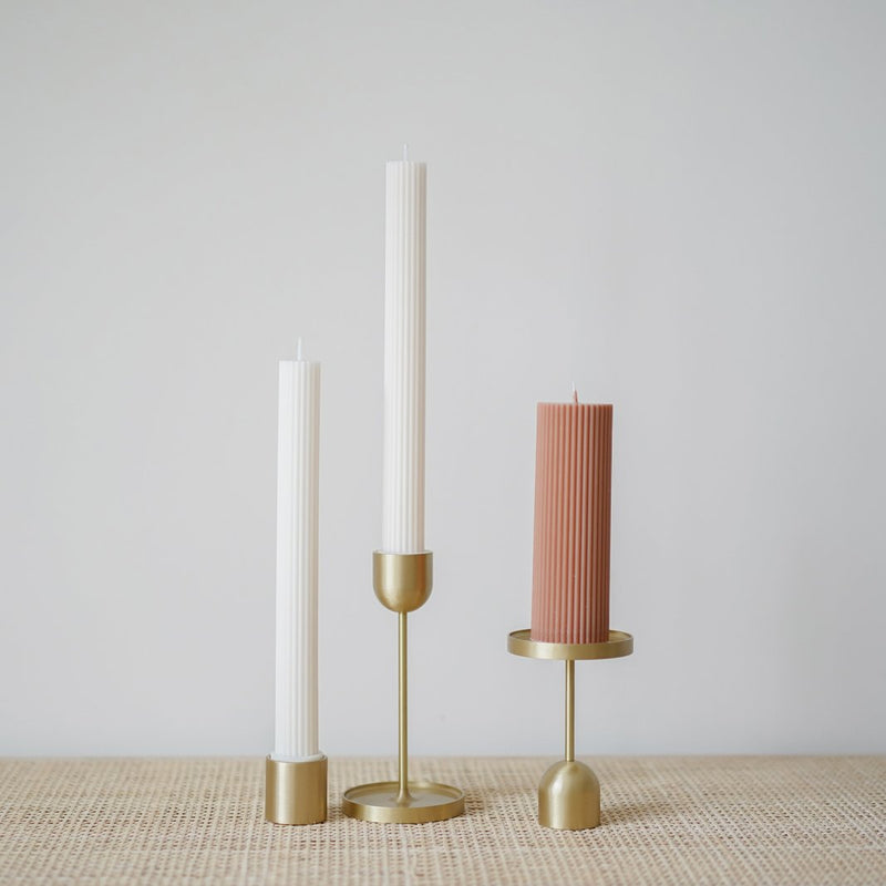 Wide Column Pillar Candle - Honey