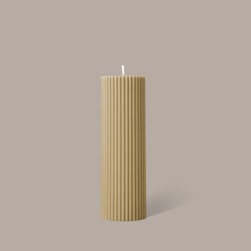 Wide Column Pillar Candle - Honey