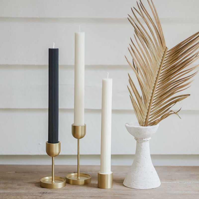 Column Pillar Candle (2 Pack) - Black