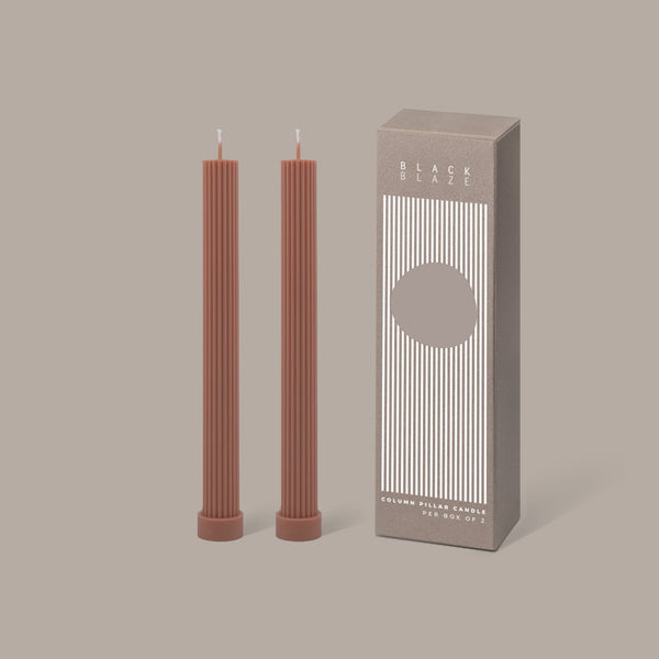 Column Pillar Candle (2 Pack) - Peach