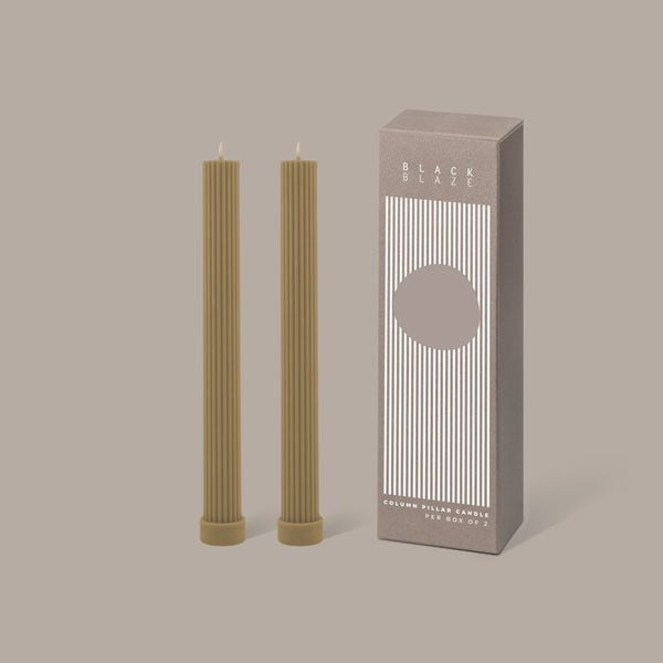 Column Pillar Candle (2 Pack) - Honey