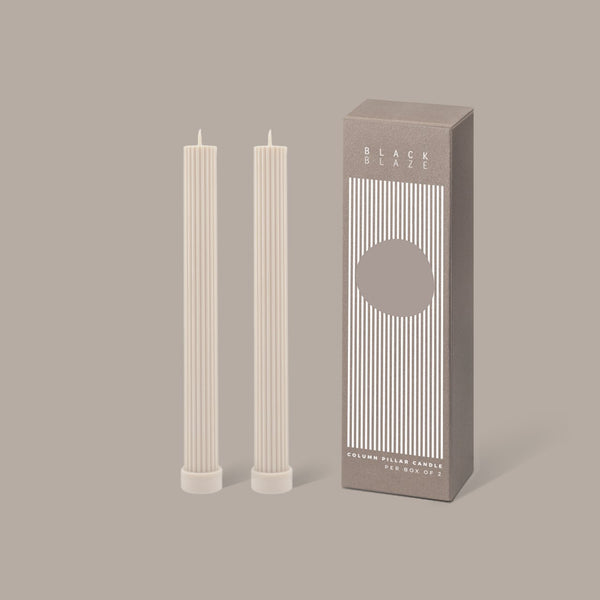 Column Pillar Candle (2 Pack) - Cream White