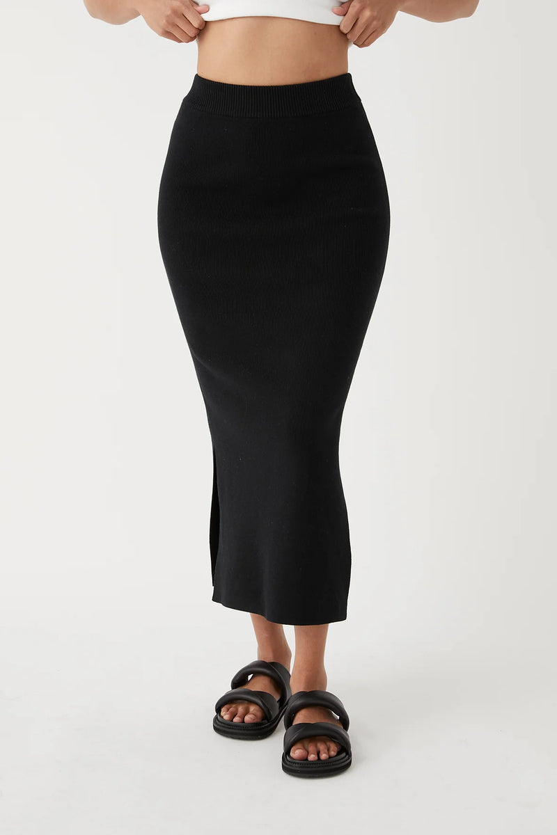 Arcaa Harper Organic Knit Skirt - Black
