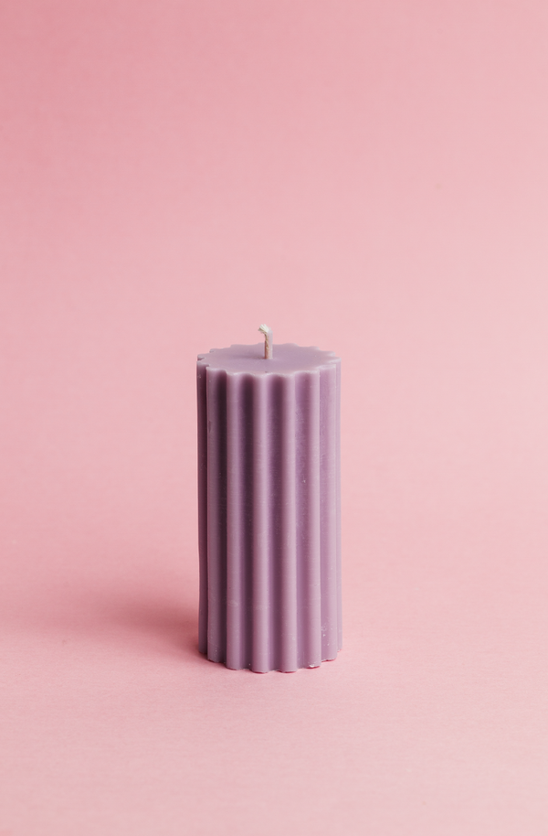 Mave Pillar Candle - Lilac