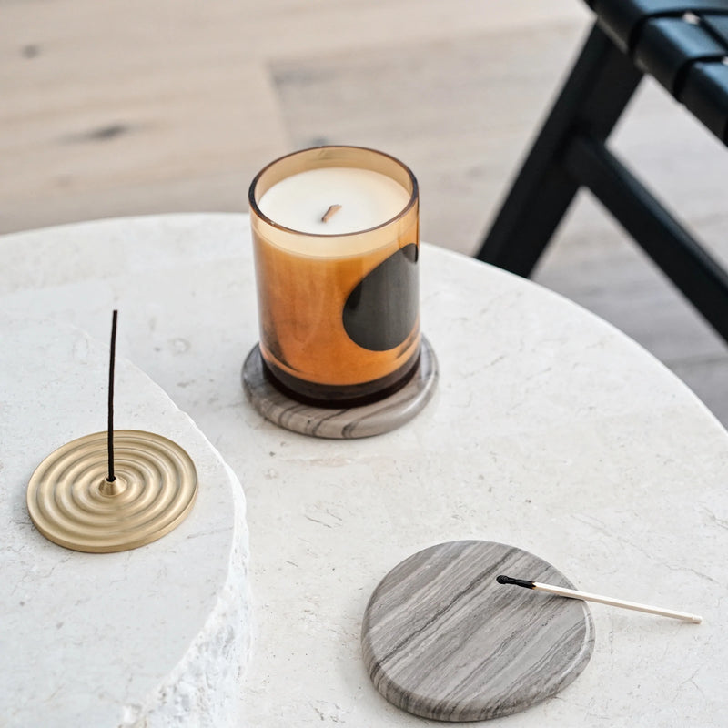 Stone Coaster Set - Wood Grain