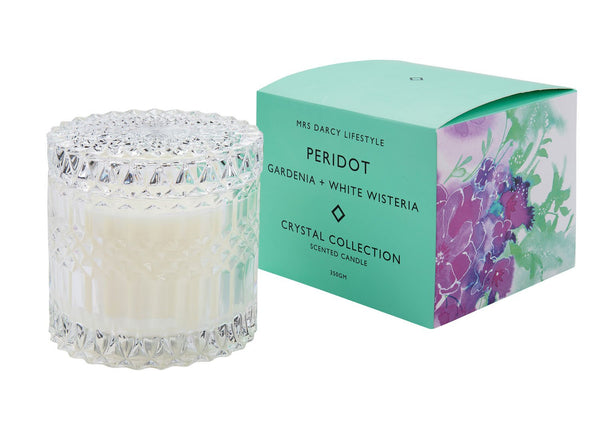 Candle Peridot - Gardenia & White Wisteria