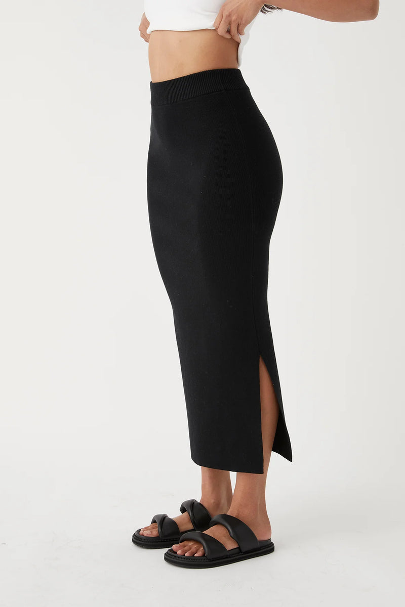 Arcaa Harper Organic Knit Skirt - Black