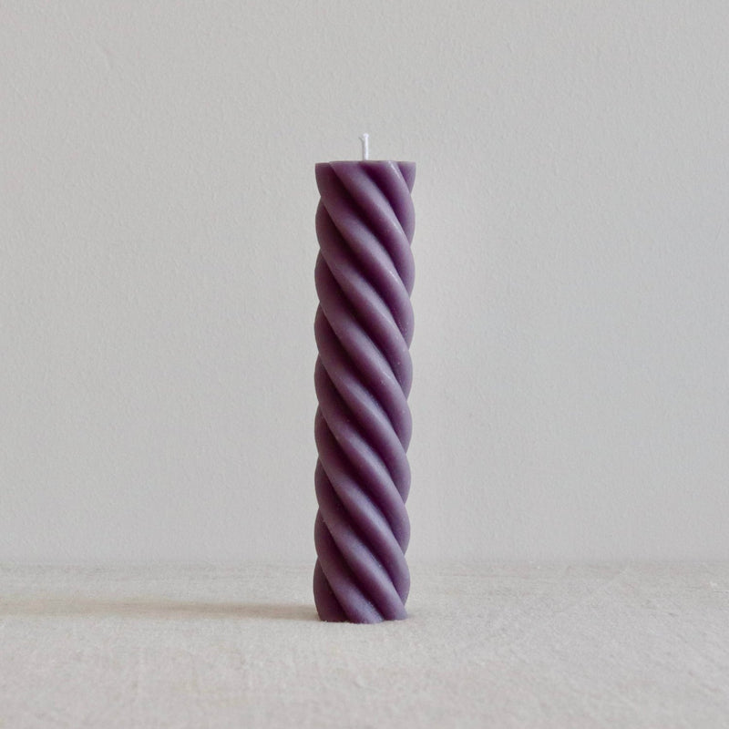 Whirl Pillar Candle - Lavender